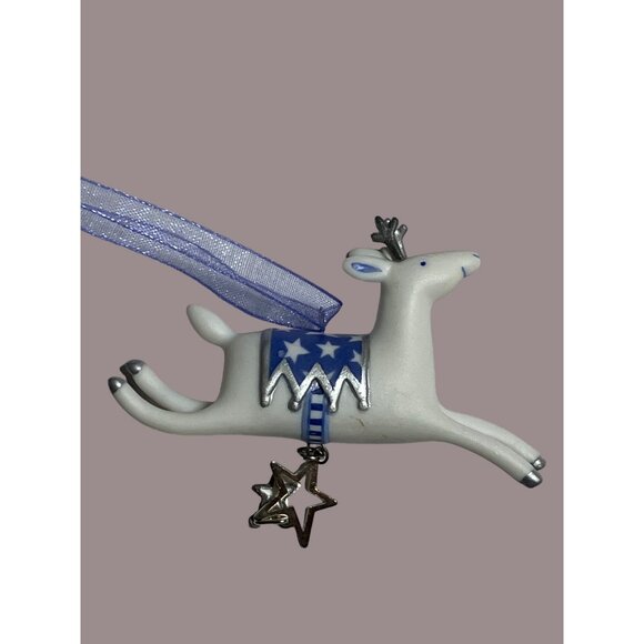 Hallmark 2001 Graceful Porcelain Reindeer Deer ornament - Picture 3 of 9